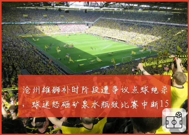 沧州雄狮补时阶段遭争议点球绝杀，球迷怒砸矿泉水瓶致比赛中断15分钟
